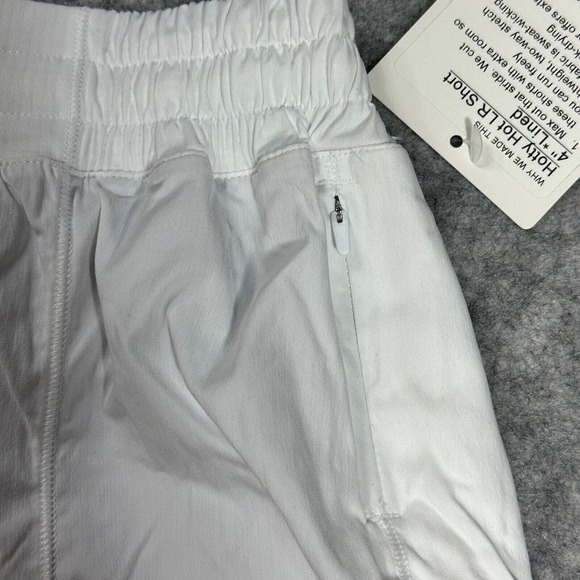 New Size 10 Lululemon Women Hotty Hot Low Rise LR Lined Short 4" White - Picture 4 of 11